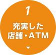 1.充実した店舗・ATM