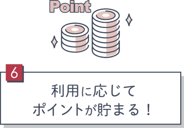 6 利用に応じてポイントが貯まる！