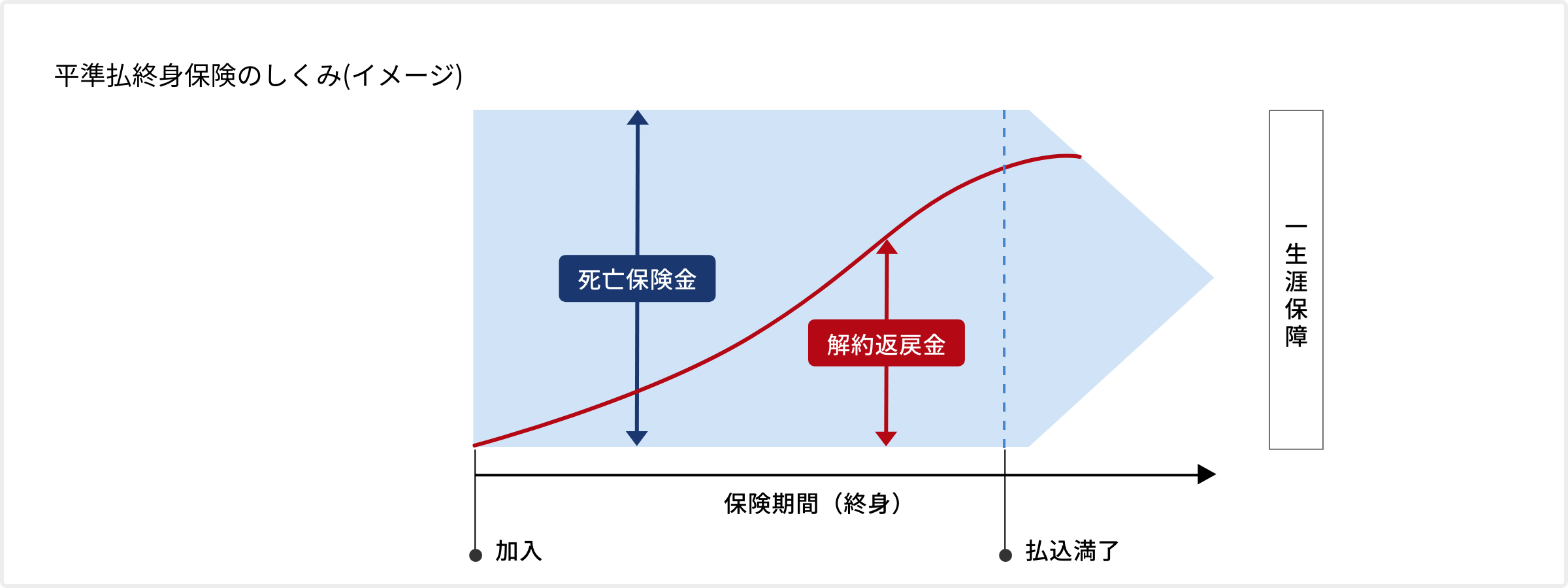 平準払終身保険のしくみ(イメージ)