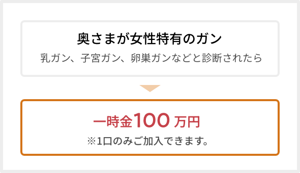 奥さまが女性特有のガンを診断されたときのイメージ図