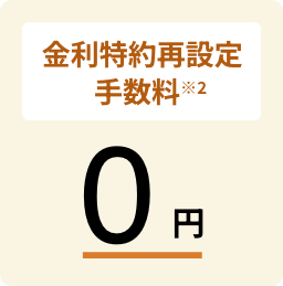 金利特約再設定手数料※2 0円